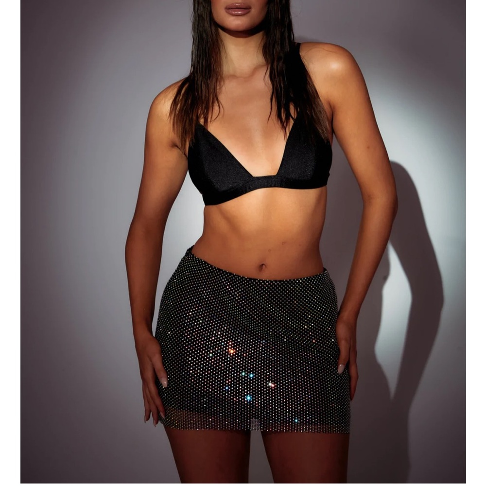 SLA the label diamanté skirt